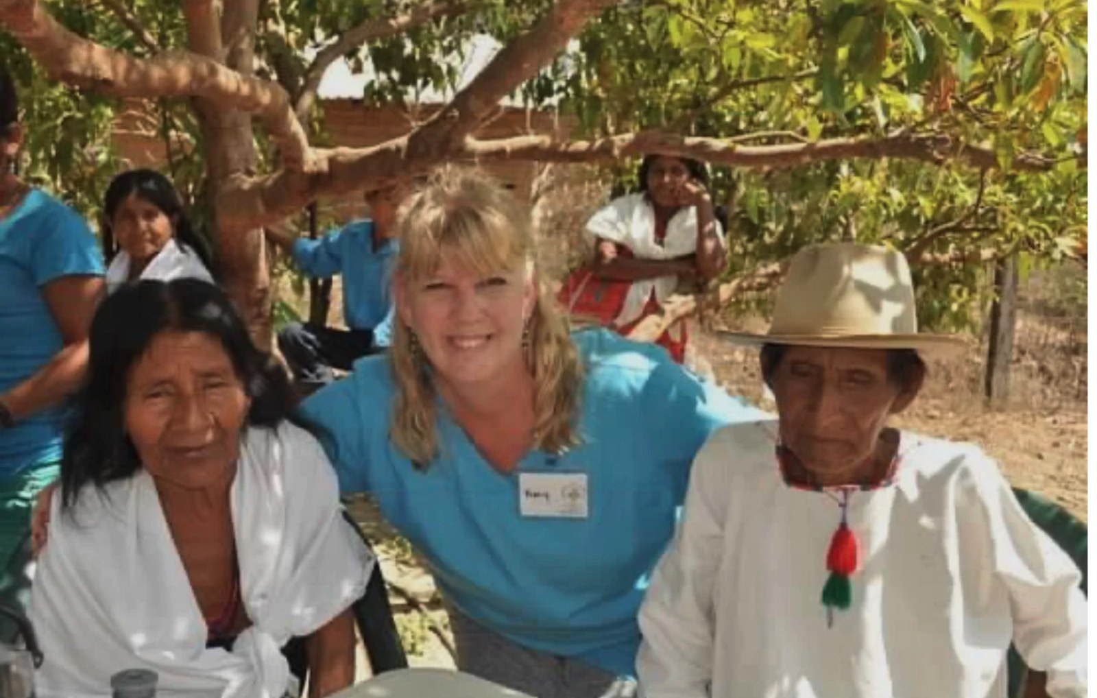 Amy Crawford on location with the community in Mexico